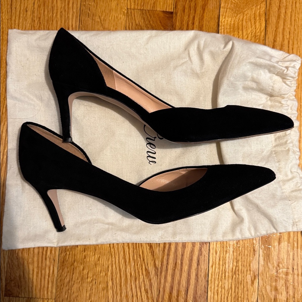 Black suede j crew heels - Picture 4 of 5